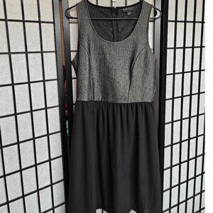 Forever 21 Black Silver NYE Party Goth Fairy Sparkle Sleeveless Midi Dress - 2X